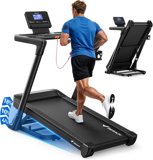 Elektrische Loopband – Treadmill – Fitnessband – Trainingsapparaat – Wandelmachine – 3-In-1 Kantelbaar Tot 18% – Stille Motor 3,5 PK - QUORE