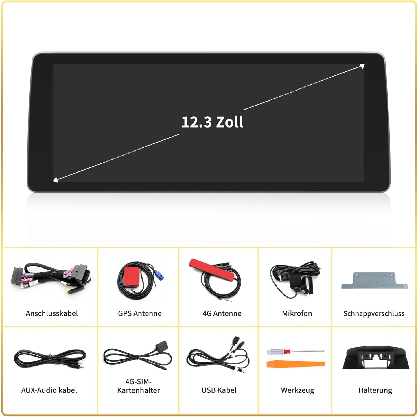 Autoradio – Auto Radio – Multimedia Systeem – Infotainment – Car Audio – 12,3 Inch HD Touchscreen – Android 14 Met Draadloos CarPlay & Android Auto