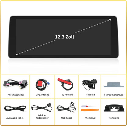 Autoradio – Auto Radio – Multimedia Systeem – Infotainment – Car Audio – 12,3 Inch HD Touchscreen – Android 14 Met Draadloos CarPlay & Android Auto