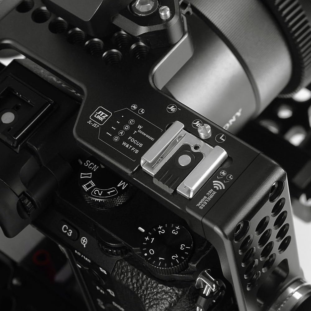 Cameracage – Camerakooi – Camera Rig – DSLR Rig – Video Rig – Elektronische Bovenhandgreep Met REC Start/Stop, Focus En Zoom – 15 Mm Aluminium Railsysteem