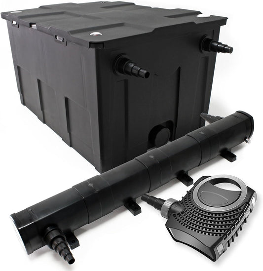 Set bio-vijverfilter set 60.000 l SuperEco vijverpomp 80 W UVC-unit 72W