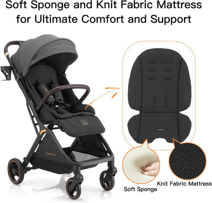 Gromast Wandelwagen van de baby A4 - Donkergrijs