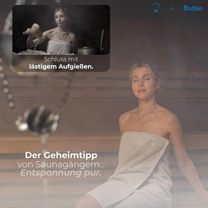 Originele Steam Butler Home - automatische opgiet voor de sauna/thuissauna/tuinsauna - materiaal: roestvrij staal - traploos instelbare intensiteit -