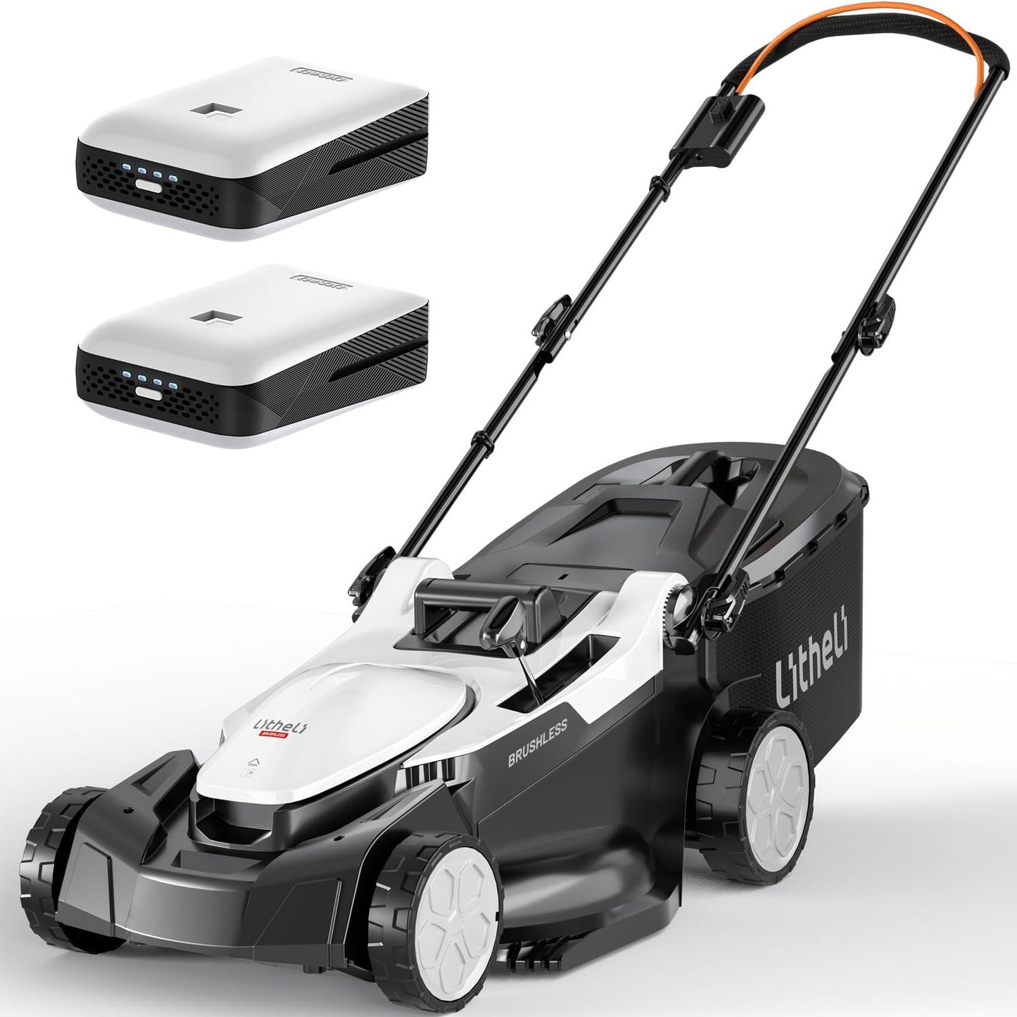 Litheli Accu Gazonmaaie 43cm, Brushless Motor, 40L Grasopvangbak met Mulchfunctie, 40V System tot 500 m², Elektrische Grasmaaier incl. 2x 4,0 Ah Accu’s