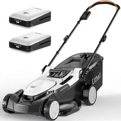 Litheli Accu Gazonmaaie 43cm, Brushless Motor, 40L Grasopvangbak met Mulchfunctie, 40V System tot 500 m², Elektrische Grasmaaier incl. 2x 4,0 Ah Accu’s