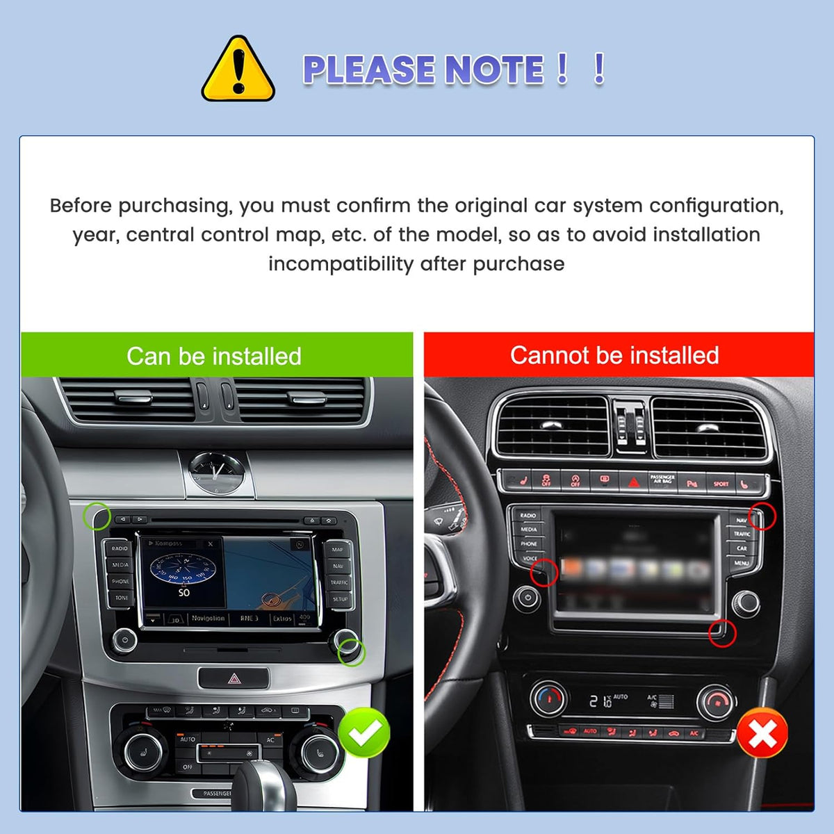 8-Core/4G+64G/DSP Autoradio Android pour VW Golf 5 Golf 6 Polo Passat Tiguan T5 Transporter Seat Leon avec Sans Fil CarPlay Android Auto, 9" écran Tactile avec BT GPS WiFi RDS FM USB+CAM