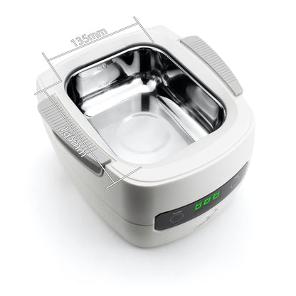 LifeBasis Professioneel ultrasoon reinigingsapparaat, brillenreinigingsapparaat met 5 tijdsinstellingen, 60 W, ultrasoon reinigingsapparaat voor sieraden, brillen, inktpatronen, gereedschap
