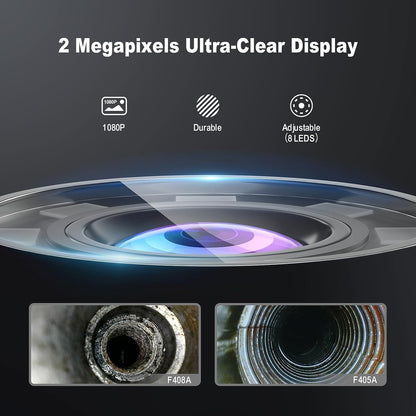 Ralcam Endoskopkamera mit Licht Camera - Inspektionskamera 8.5mm HD1080P Industrial Endoscope mit 8 Adjustable LED Digitales Endoskop 2m Flexible Kabel, für Android und IOS Smartphone (2M Kabel)