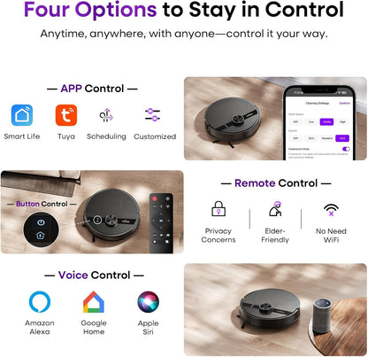 Robotstofzuiger – Robotstofzuiger – Robot Cleaner – Automatische Stofzuiger – Dweilrobot – Compact En Wendbaar – Lange Accuduur – Stille Werking