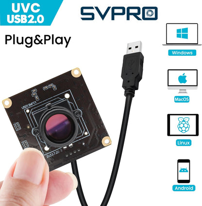 SVPRO 1080P 120fps Hoge Snelheid Camera Module 12MP 4K 30fps Industriële Video Camera met M12 Lens 25mm Brandpuntsafstand Smalle Hoek UVC Beveiliging Monitoring Camera voor PC Laptop Raspberry Pi
