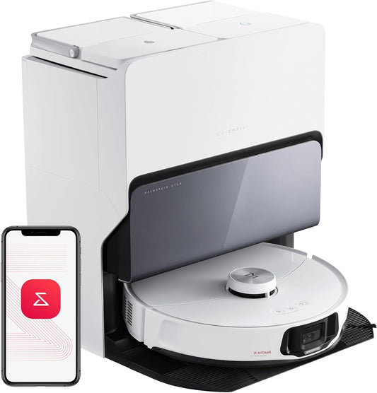 Robotstofzuiger – Dweilrobot – Stofzuigrobot – Schoonmaakrobot – Zuigrobot – 10.000 Pa Zuigkracht – Automatische Warmwater Dweilfunctie 60°C