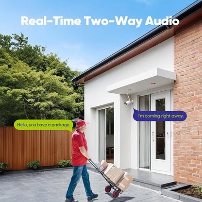 SANNCE Wifibewakingscamera voor buiten, set met 8CH videobewaking met 4 x 3MP draadloze wificamera, outdoor draadloos bewakingssysteem en 5MP NVR met 1 TB, IR-nachtzicht, weerbestendig
