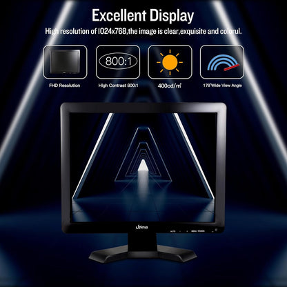15 inch touchscreen-monitor – CCTV-monitor – Bewakingsmonitor – PC-monitor – Touchscreen-scherm – Capacitief touchscreen – HDMI, VGA, BNC, AV en USB multifunctionele ingangen