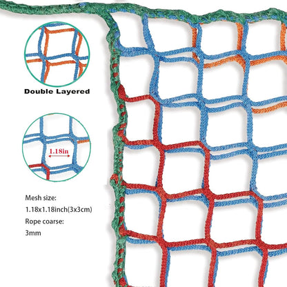 Playground Safety Net Climbing Cargo Net Voor Kinderen, Veelkleurige Kinderachtige Klimnet Van De Achtertuin, Treehouse Accessories, Heavy Duty Safety Net, Achtertuin, Outdoor Entertainmen(Size:1x10m)