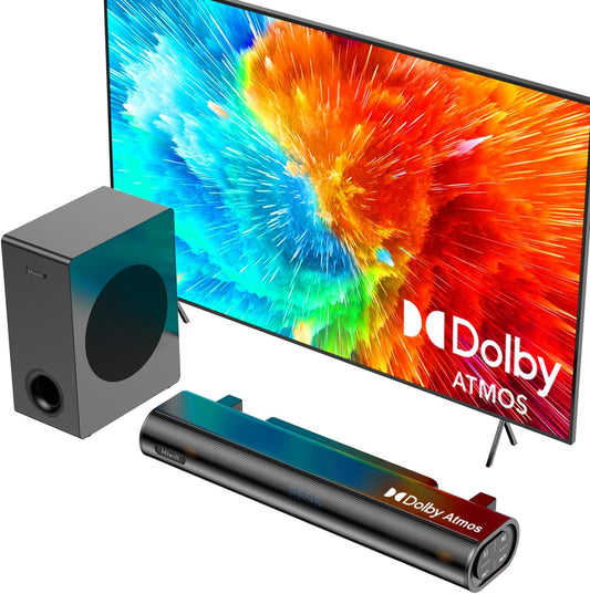 Soundbar – Home Cinema Speaker – Audio Bar – TV Luidspreker – Sound System – Dolby Atmos 3D Geluid – 200W Piekkracht Met Externe Subwoofer