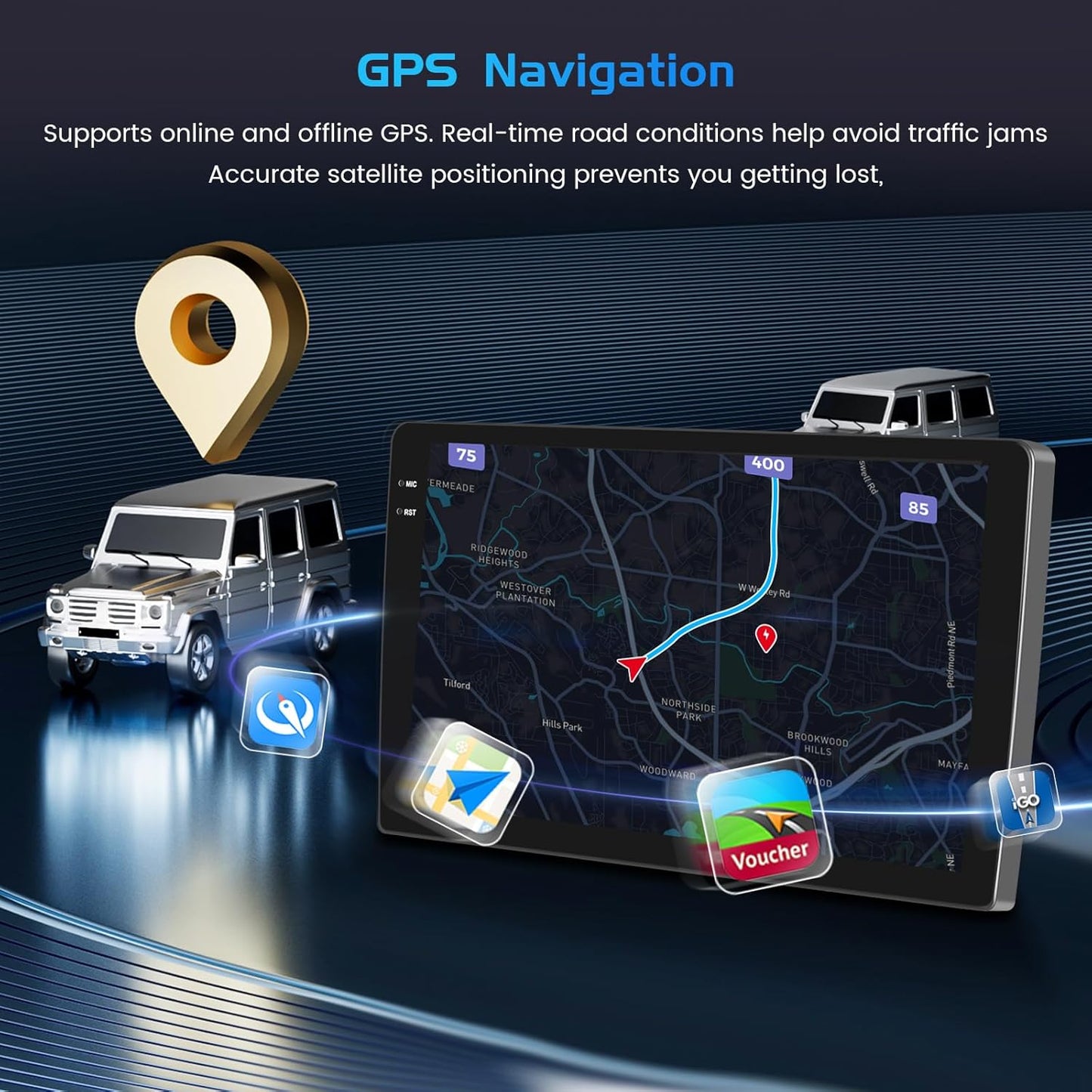 Autoradio – Multimedia Systeem – Navigatie Module – Auto Stereo – Infotainment Unit – Android 15 Systeem – 9-Inch In-Cell Touchscreen