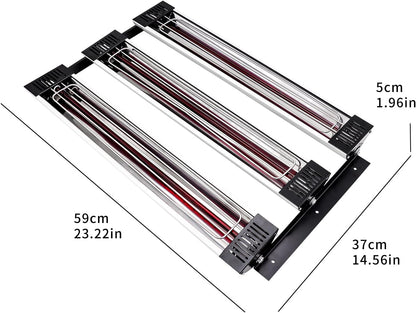 Infrared Lakdroger – Infrarood Droger – Verfdroger – Autolak Droger – Lakdroger Voor Meubels – 2 x 3000 W Vermogen – Hittebestendige Aluminium Behuizing