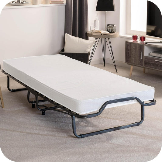 Beautissu vouwbed 80 x 200cm - opvouwbaar logeerbed Venetia incl. stabiele stalen frame, dik matras en beschermhoes