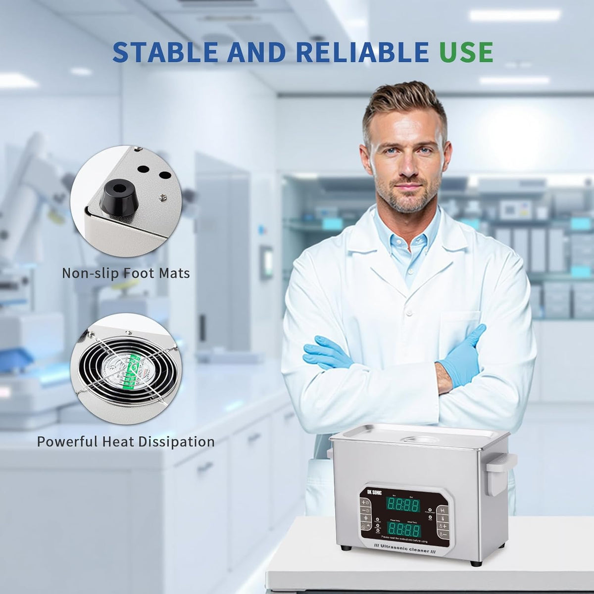 DK SONIC Professionele Ultrasone Cleaner 4L, 120W Precisie Ultrasone Sieraden Cleaner met Timer, Verwarming & Aanraakbediening, Multi-Toepassing voor Brillen, Kettingen, Horloges (Inclusief Mand)