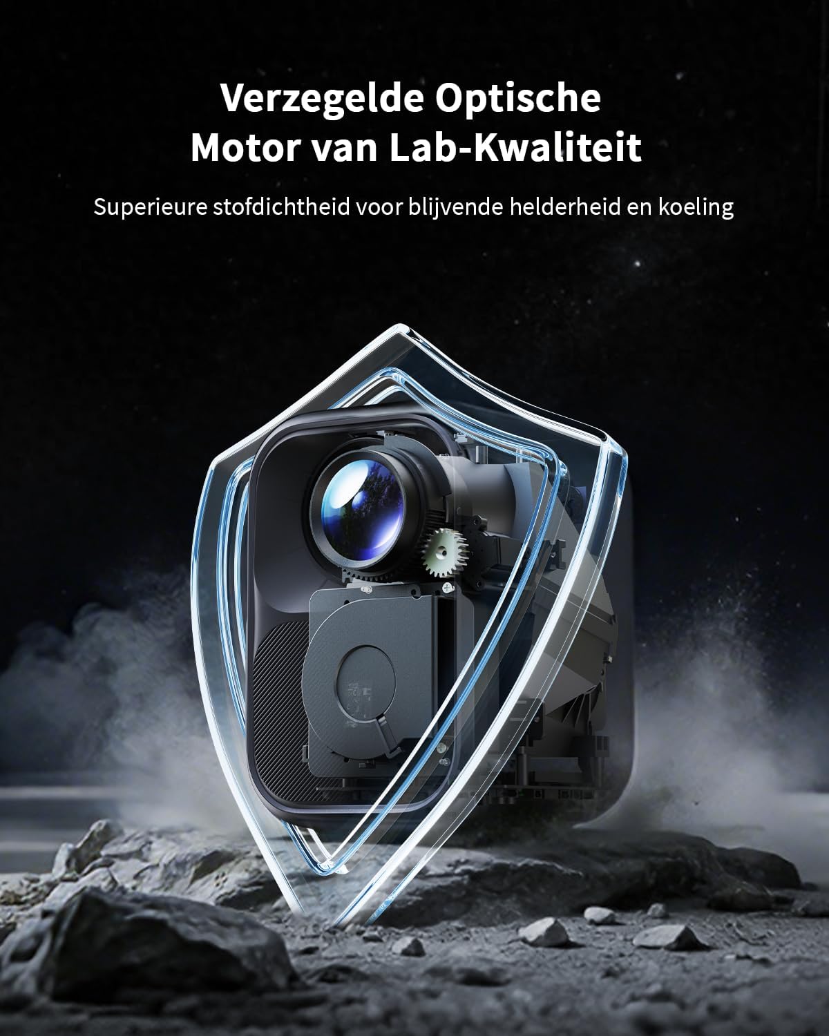 WEMAX Mini Beamer met Google TV & Officieel Netflix - 1080P Full HD Smart Projector (4K Support) - 300 ISO Lumen - Auto Focus & Keystone - Dolby Audio - Draagbare Beamer voor Thuisbioscoop & Gaming