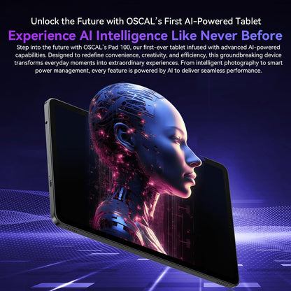 OSCAL PAD 100 Tablet, 12″ 2K IPS Display, 24 GB RAM + 256 GB (tot 2 TB), 16 MP + 8 MP Camera’s, 9000 mAh Batterij + 18 W Snel Opladen, LTE/Wi-Fi/GPS/Dual SIM, 2 jaar garantie, Hemelsblauw