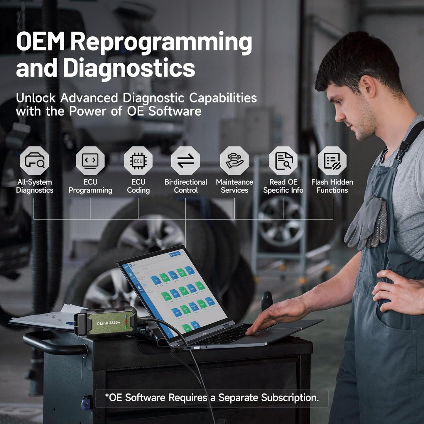 TOPDON RLink J2534 Pass-Thru Programmer, OEM Reprogramming and Diagnostic Tool, Improved J2534 VCI, Supports J2534/D-PDU/CAN-FD/DoIP, Compatible with more than 13 vehicle brands, ONLY - QUORE