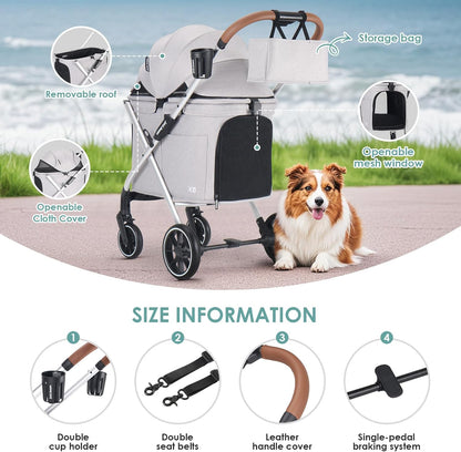 Beberoad X6 Pet Stroller, Grijs