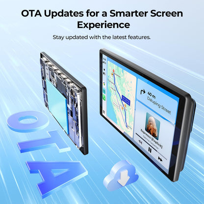 8'' Draagbaar autoscherm voor Apple CarPlay & Android Auto, 1440x900 HD-scherm, magnetische montage, OTA-updates, portret- en landschapsmodi, back-upcamera, Bluetooth, spraakbediening