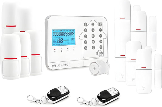 LIFEBOX - Alarminstallatie voor thuis, draadloos, WLAN, internetbox en GSM Futura, wit, Smart Life – alarm, schaalbaar, zonder contract en verbonden – gewoon voor je huis – set 5