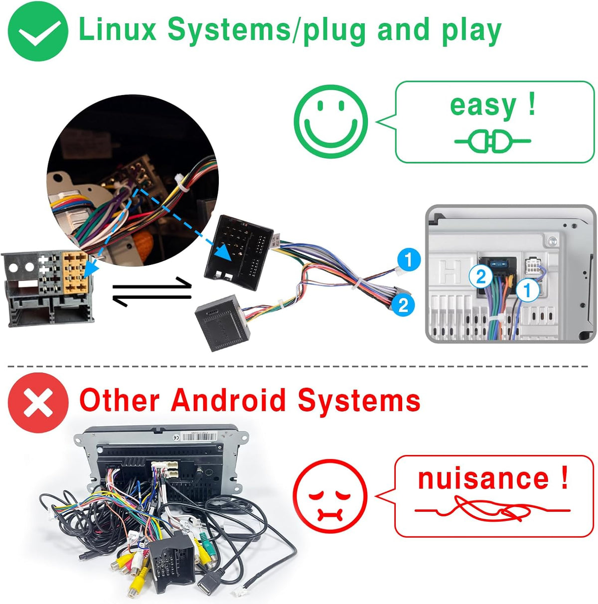 Autoradio stereo voor VW Seat Golf Passat Jetta Beetle EOS met touchscreen Bluetooth FM achteruitrijcamera, Linux System, Double Din Auto Stereo met Wireless Carplay/Android Auto