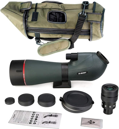 Svbony SV406P ED Spotlights, 20-60 x 80mm 1.25" Zoom Spotlights with Dual Focus FMC BAK4, Spotting Scope for Bird Watching in the Wild Casual Astronomy Photography - QUORE