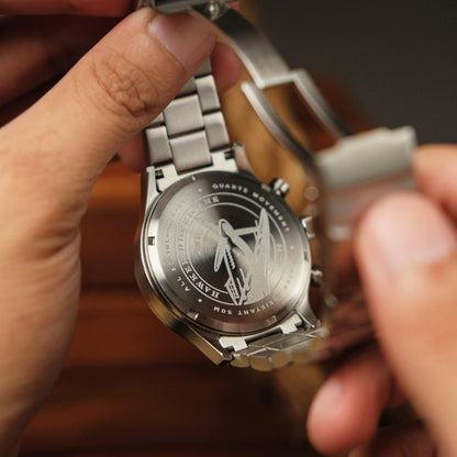 AVI-8 Hawker Hurricane Carey AV-4088, 43,5 mm, Japans kwarts-pilotenhorloge met lederen of roestvrijstalen band