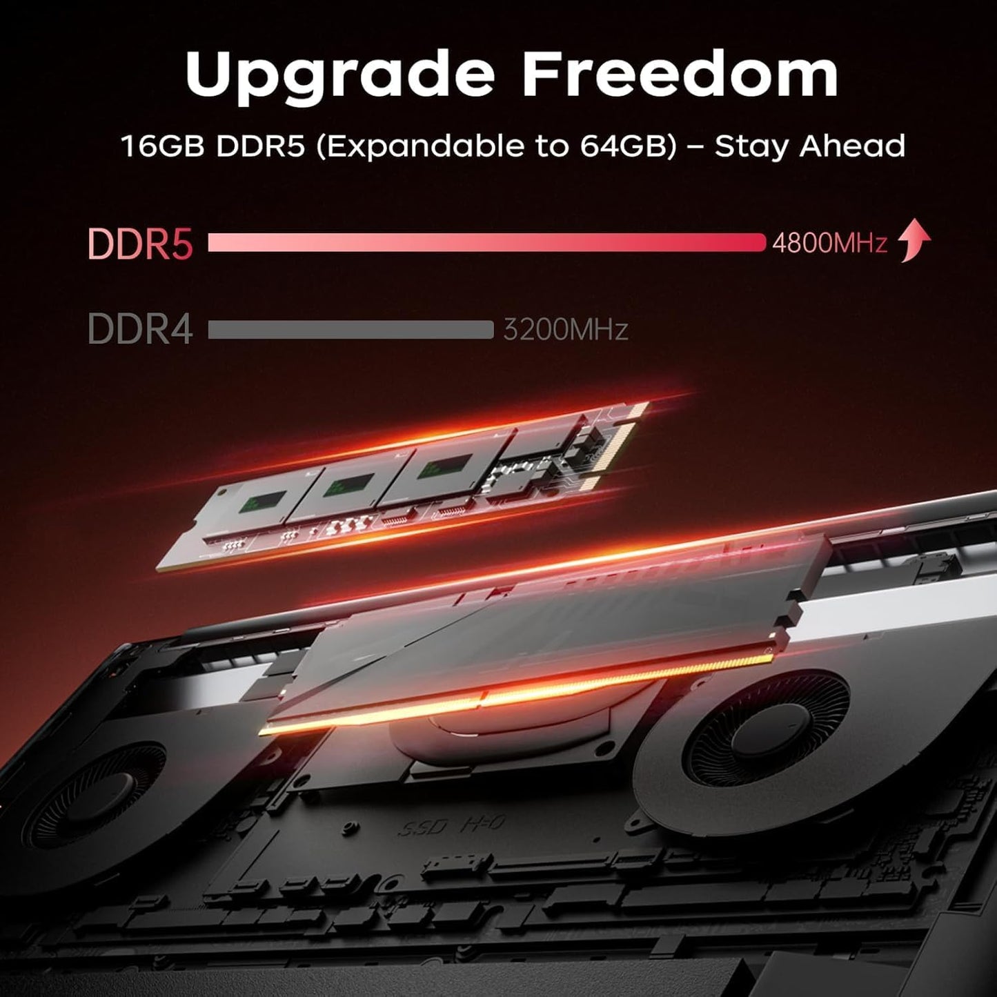 ACEMAGIC 2026 Ryzen 7 H255 Gaming Laptop (up to 4.9Hz), DDR5 16GB Ram 512GB SSD Extend to 4TB, Metal Housing, Backlit Keyboard, WiFi 6, BT5.2, Type C, Laptop Gaming 16 Inches