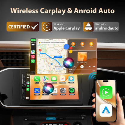 Autoradio – Auto Radio – 2 DIN Stereo – DAB+ Radio – Car Audio – 7 Inch IPS Touchscreen – Apple CarPlay & Android Auto