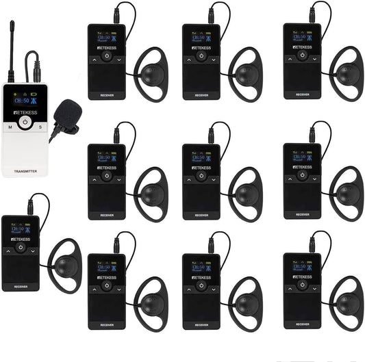 Retekess TT116 Tourgidssysteem, 200 m Audiodescriptiesysteem, Volledige Ruisonderdrukking, voor Toerisme, Fabrieksrondleidingen, Conferenties, Colleges, Trainingen