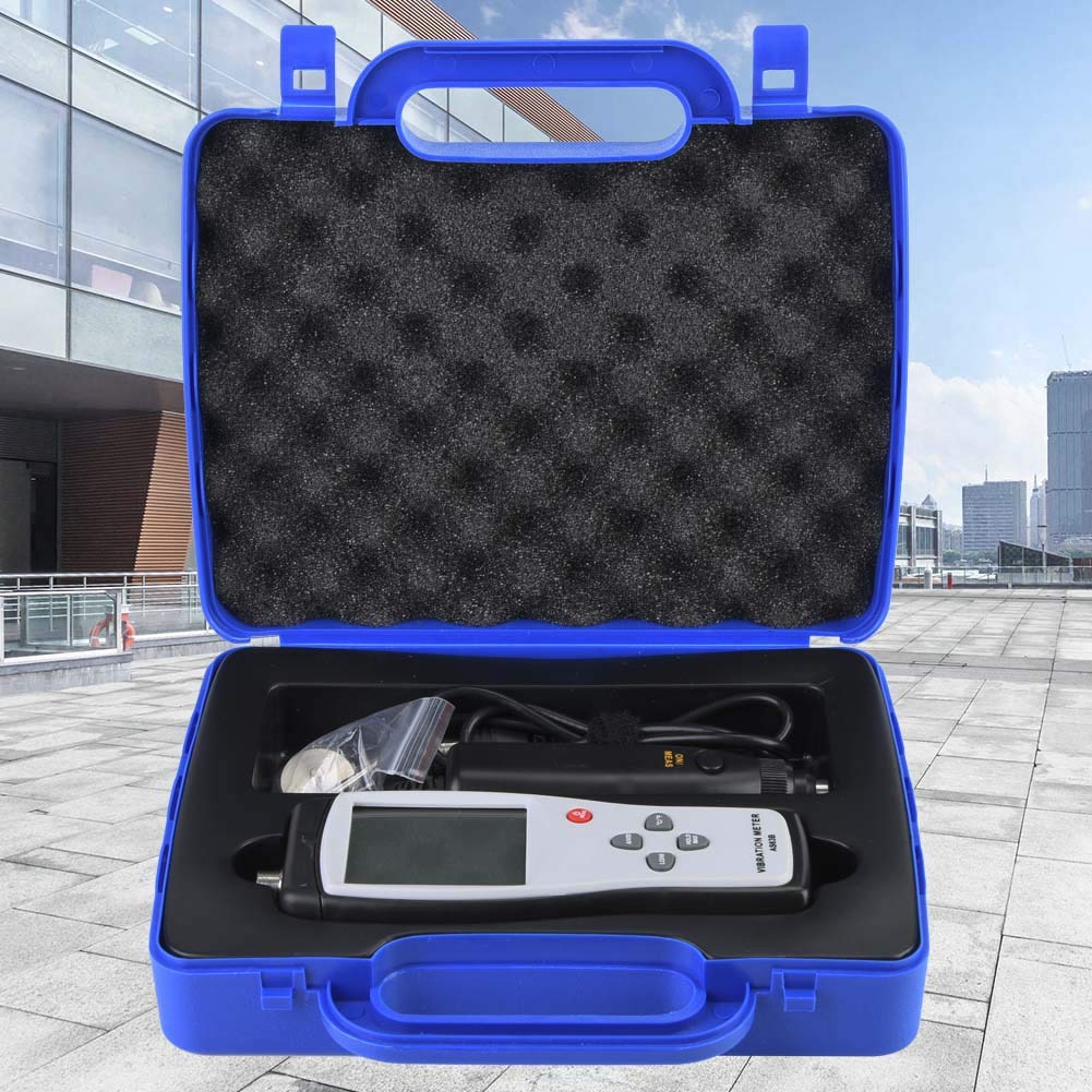 Draagbare LCD Vibration Analyzer Tester Meter Vibrometer Gauge Tester Analyzer Vibration Tester Analyzer 0.1-199.9m / s AS63B