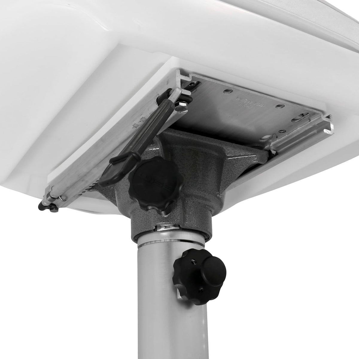 Wise 8WD015-6-710 standaard pilotenstoel met in hoogte verstelbare sokkel en zitglijder, wit