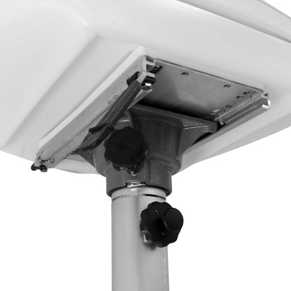 Wise 8WD015-6-710 standaard pilotenstoel met in hoogte verstelbare sokkel en zitglijder, wit