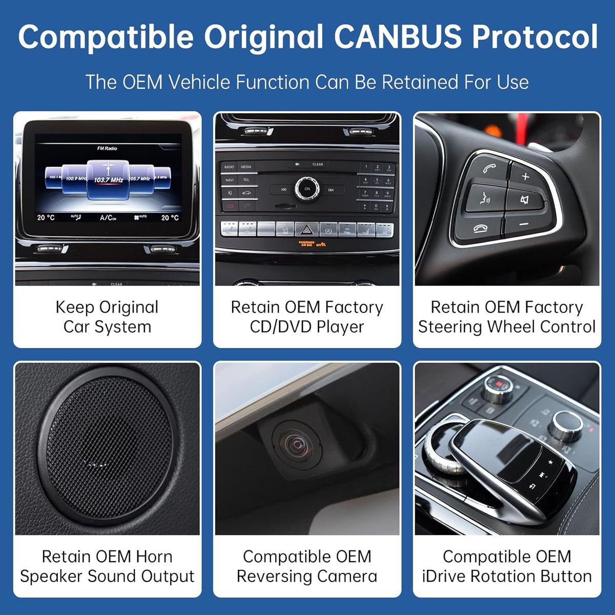 12,3 Inch Carplay Touchscreen – Autoradio – Multimedia Scherm – Infotainment Display – Navigatiesysteem – Draadloze Android Auto – Mirrorlink Ondersteuning – HD Resolutie 1920x720 Pixels