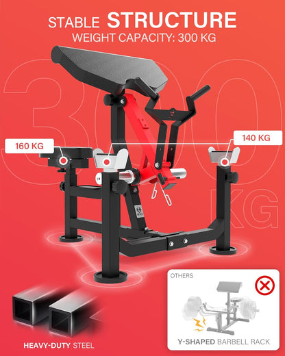 HVO Curlbank Biceps Machine Training Device: 3-in-1 Biceps Curl Bench Biceps Machine for Home Preacher Curl Bench Arm Trainer Machine up to 300kg Red - QUORE
