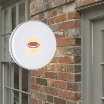 Double Sided Round LED Light Box, 60 cm, IP65 Waterproof Aluminium Frame, Light Sign with Acrylic Sheet, Double-Sided Advertising Sign, Round Light Box for Shops, Restaurants, Snack Bars, 220V - QUORE