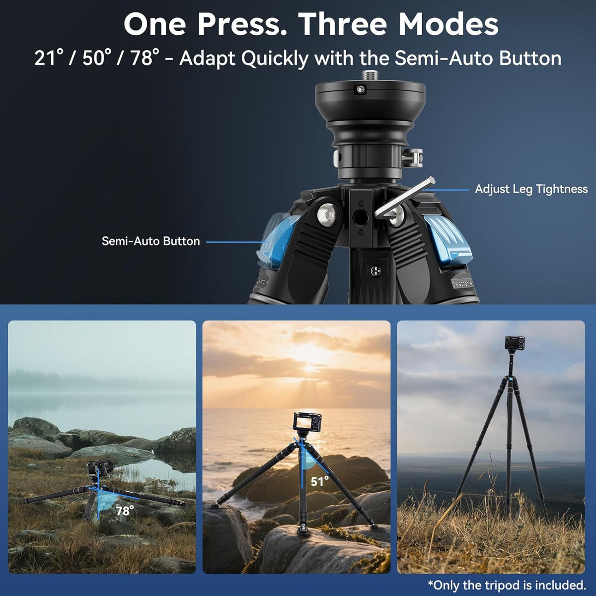 SIRUI Rapid System SVS60 One-Step Hoogte Aanpassing Video Tripod