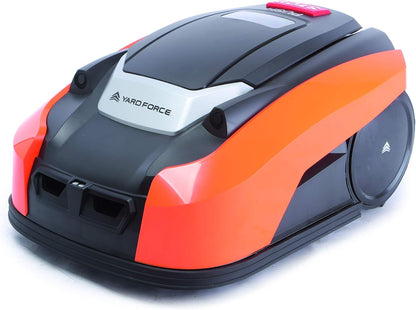 Yard Force YardForce X100i Robotmaaier met app-bediening, zelfrijdende grasmaaier, robot met multizone-programma, accu gazonrobot voor maximaal 1000 m² gazon en 40% helling, 28 V, zwart/oranje