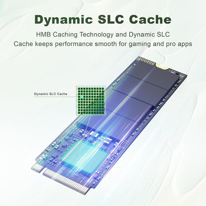 2TB NVMe M.2 SSD PCIe Gen 3x4, tot 3500 MB/s lezen, M.2 2280 interne solid-state drive, dynamische SLC-cache, compatibel met pc, desktop en laptops (EN680E)