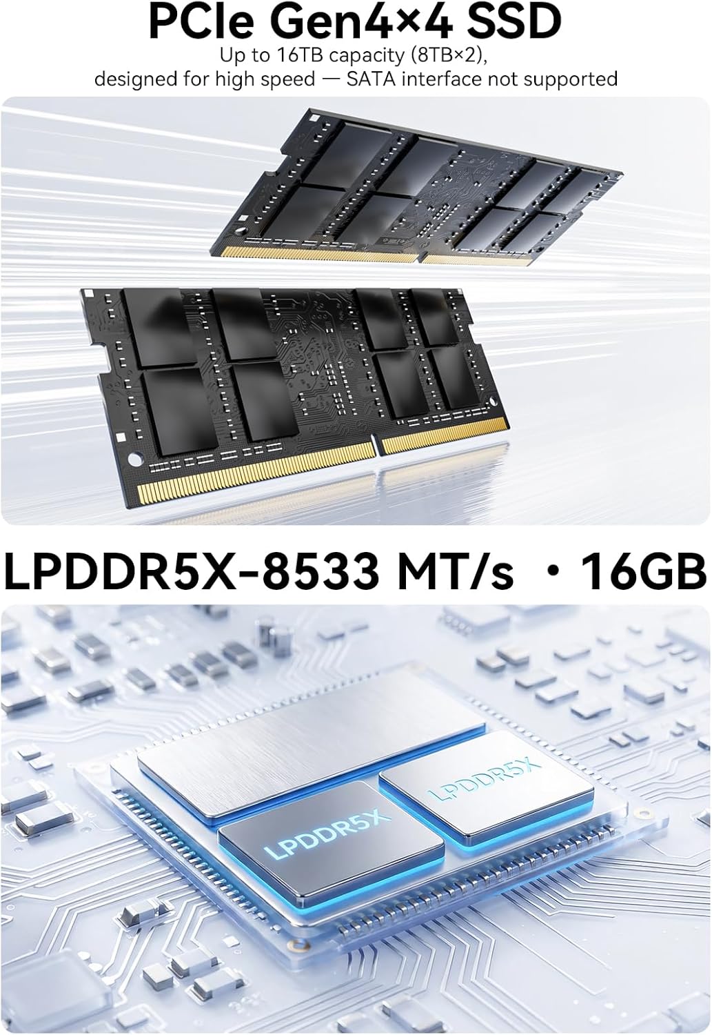 GMKtec K13 AI Mini PC, Core Ultra 7 256V 8T/8C(Up to 4.8GHz), 16GB DDR5 1TB SSD, MiNi Desktop Computers AI Boost, 2X M.2 2280 PCIE 4.0 Storage Expansion, 5GbE LAN, HDMI 2.1, USB4