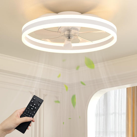 NIORSUN 19.7 LED plafondlamp met ventilator wit