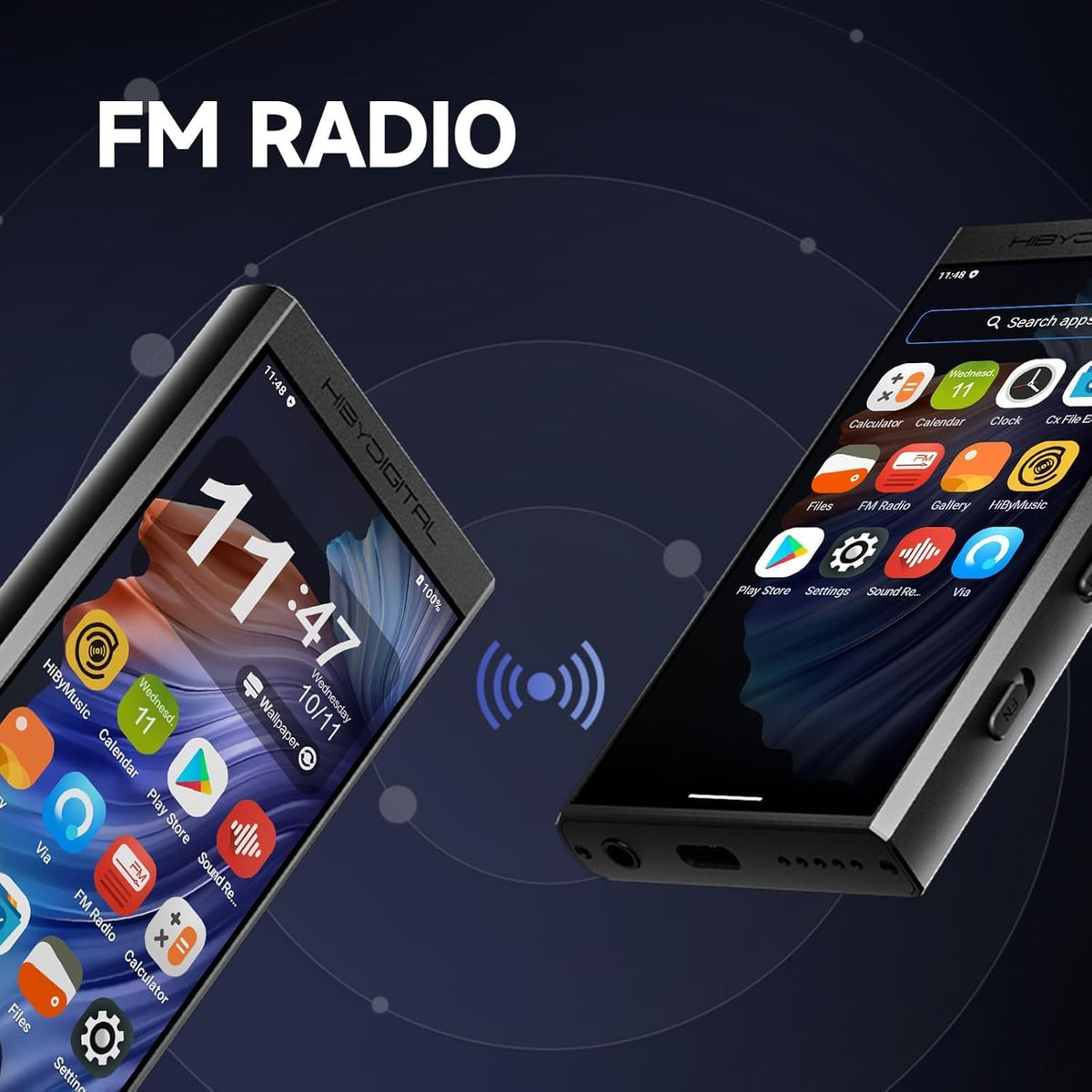 HiBy Digital M300 MP3-speler Android Bluetooth WiFi Streaming Player Snapdragon 665 HiFi Audio PCM/DSD FM-radio Touchscreen 128 GB + 2 TB uitbreidbaar