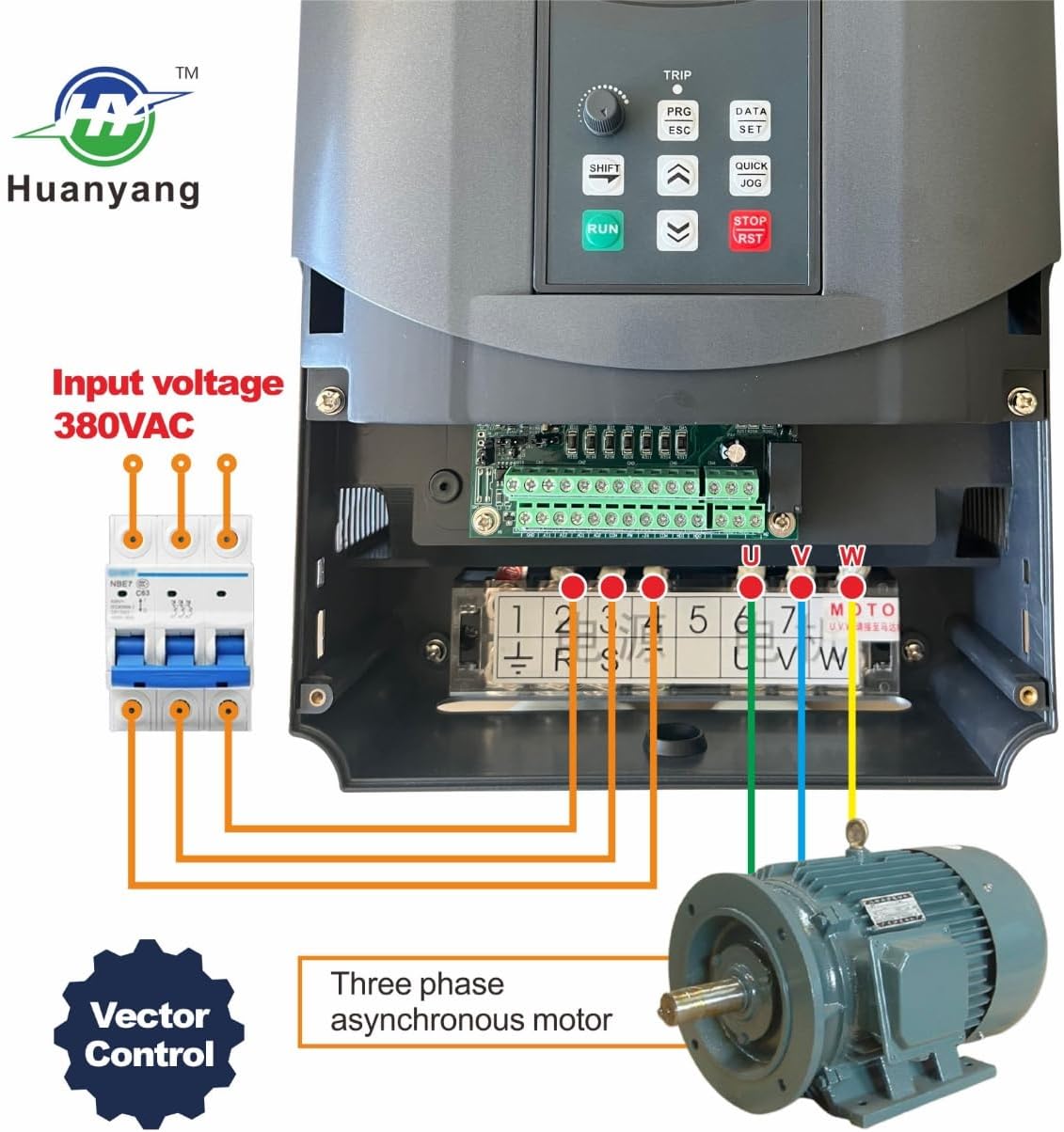 Frequentieomvormer VFD Computerized Numerical Control van de motor, omvormer voor spindelmotor, controle van de snelheid, Huanyang GT-serie (380V/15KW)