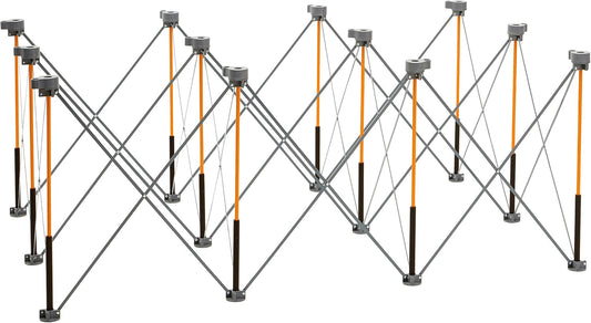 BORA Duizendpoot 1,2 m x 1,8 m x 0,75 m draagbare werkstandaard 30 inch hoogte, inclusief 4 X-Cups, 4 klemmen, draagtas, 2041 kg capaciteit, CK12S