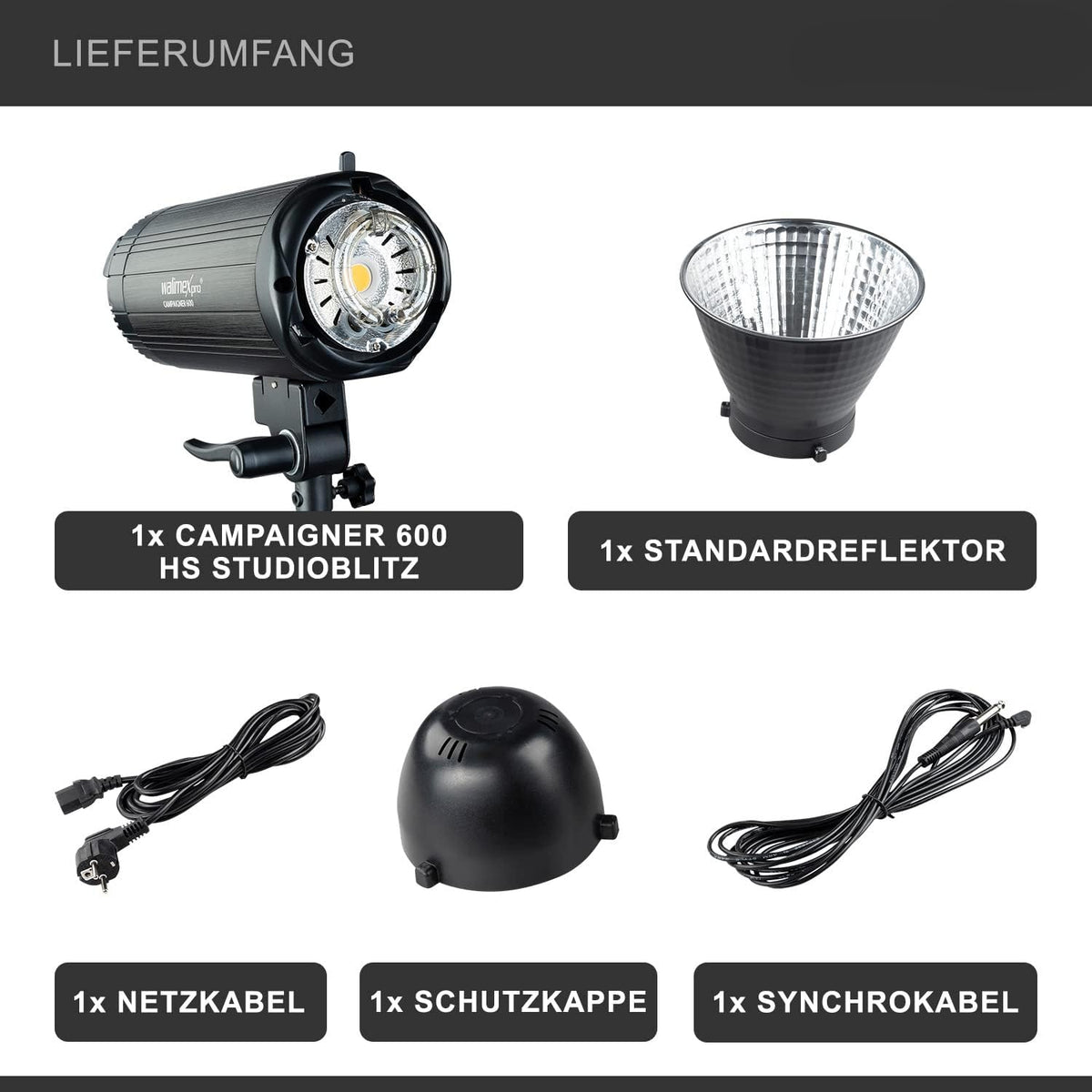 Walimex pro Campagnevoerder 600 HS Studioblitz